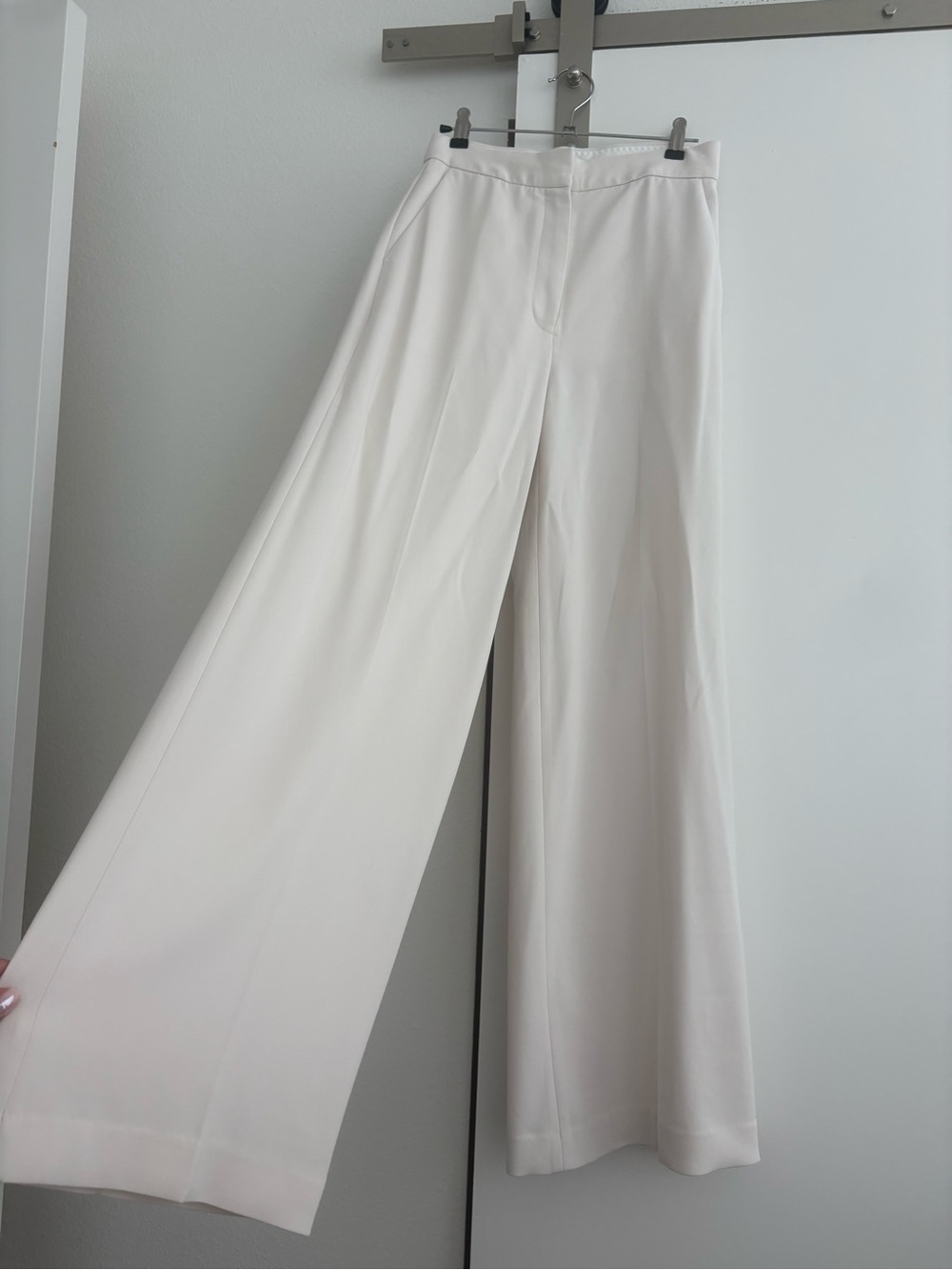 Aritzia Wide-Leg High-Rise Pants in White